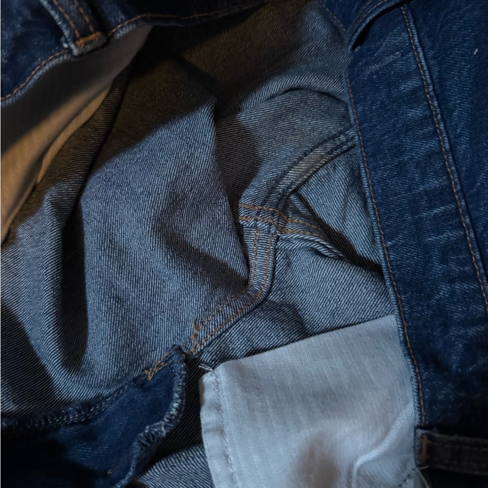 Abercrombie & Fitch The Baggy Low Rise Dark Blue Flare Jeans 29s (8 short) - Picture 4 of 6